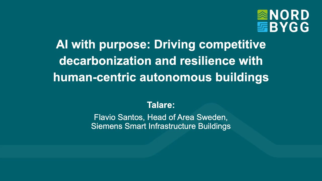 AI with purpose: Human-centric autonomous buildings