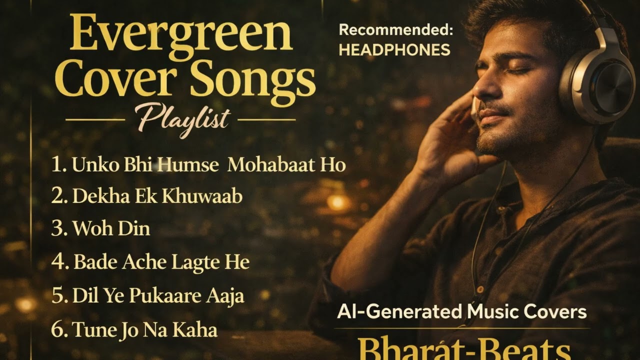 Evergreen Hindi Cover Songs Playlist | Viral AI Covers | Headphones Recommended | Bharat-Beats