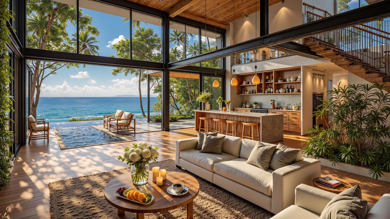 Ocean Breeze Seaside Jazz Music 🌊 Gentle Smooth Jazz Instrumental for Deep Relaxation