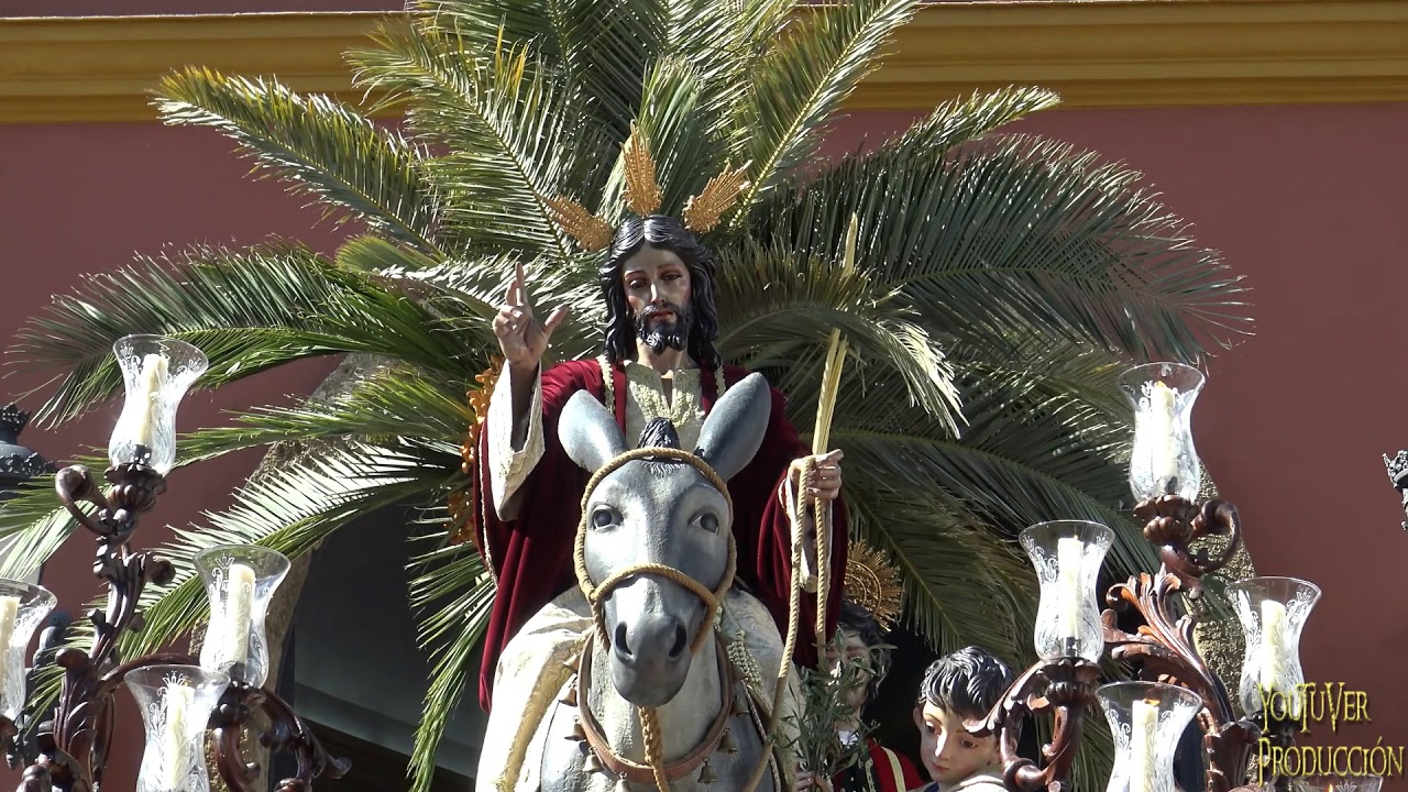 Salida de LA BORRIQUITA de Chiclana, Domingo de Ramos 2019.