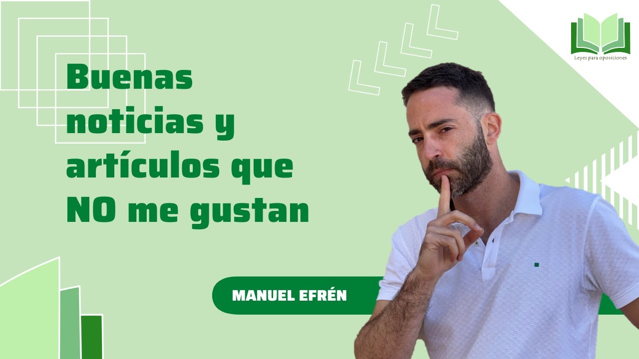 Buenas noticias y artículos que no me gustan