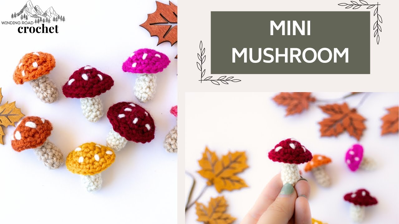How to CROCHET  Mini MUSHROOM | Quick and Easy Crochet Mushroom Pattern | Autumn Crochet Decor
