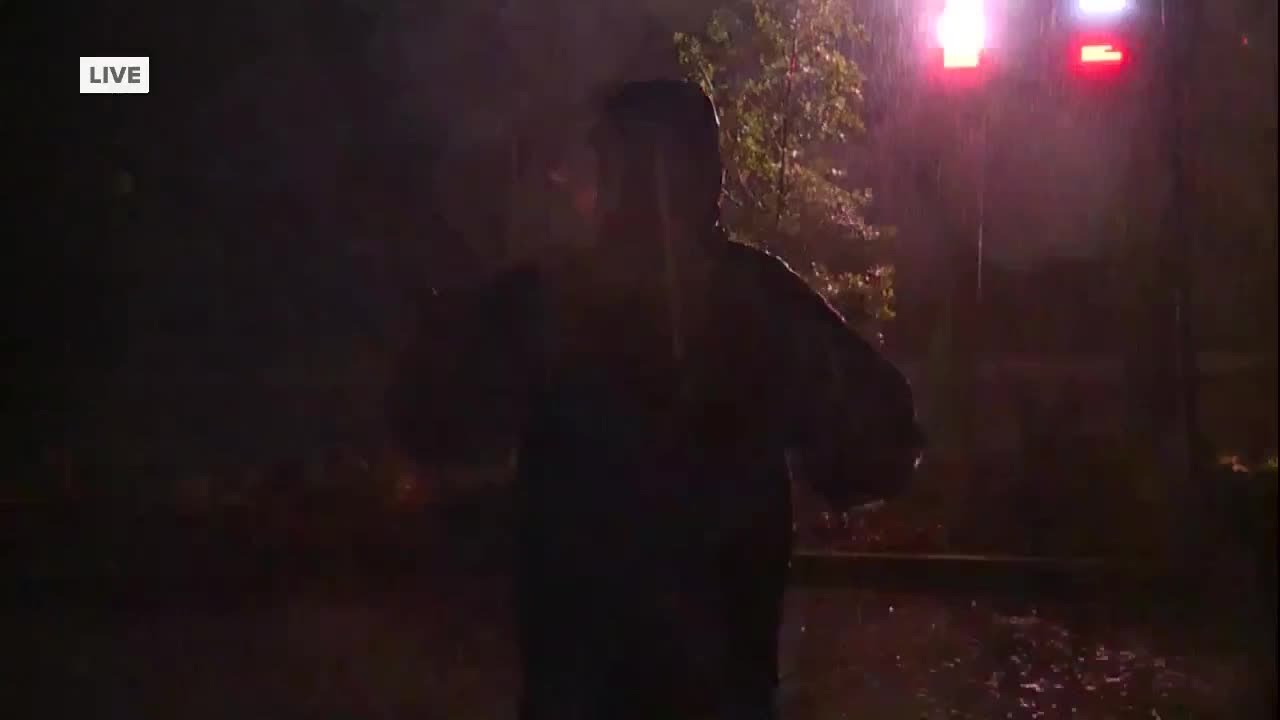 Hurricane Idalia knocks out power during live shot