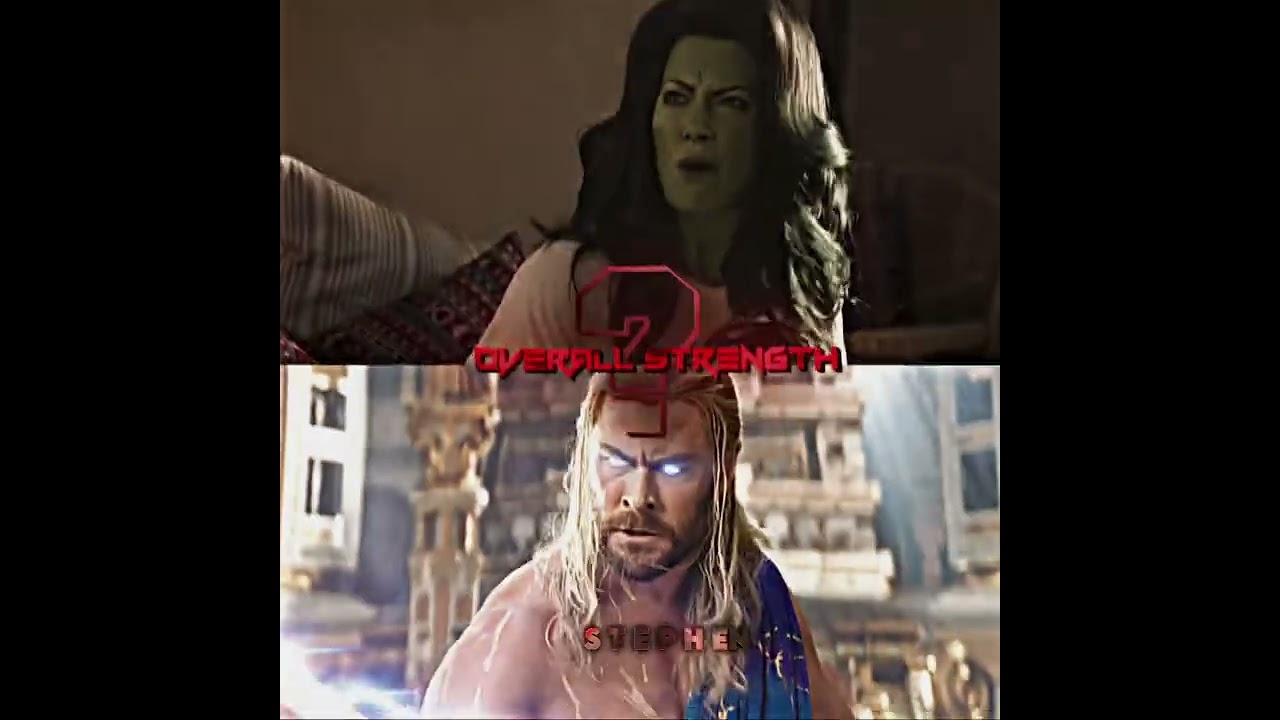 Men Vs Women (thor vs she hulk & thanos vs hela) #marvel #shorts 