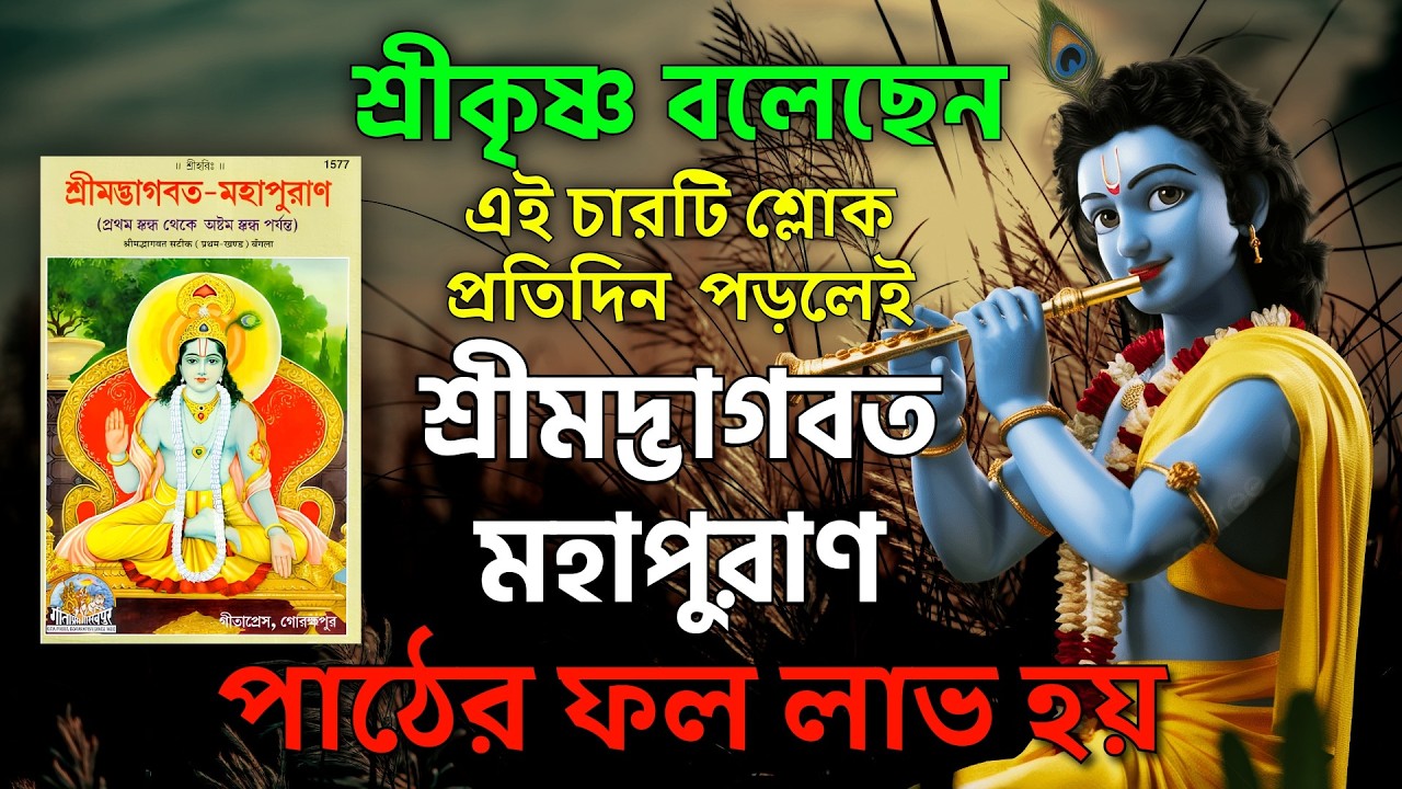 শ্রীকৃষ্ণ বলেছেন এই চতুশ্লোকী ভাগবত প্রতি ভক্তের প্রতিদিন পাঠ করা উচিত #srikrishna