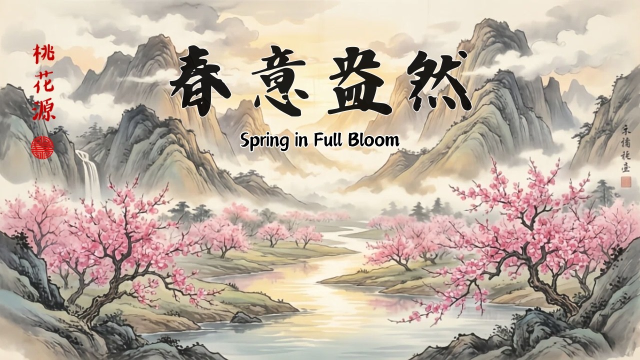 傳統中國風音樂 🌸春意盎然 (Spring in Full Bloom) | 1 Hour Chinese Zen Music | 舒壓、靜心、品茗必聽 🍂 超好聽的古箏、琵琶、竹笛演奏
