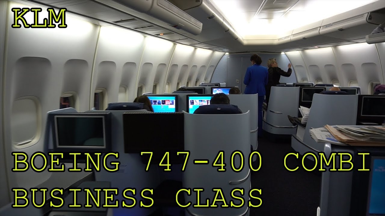 KLM Boeing 747-400 Combi | Business Class | Lower Deck | Amsterdam - New York JFK