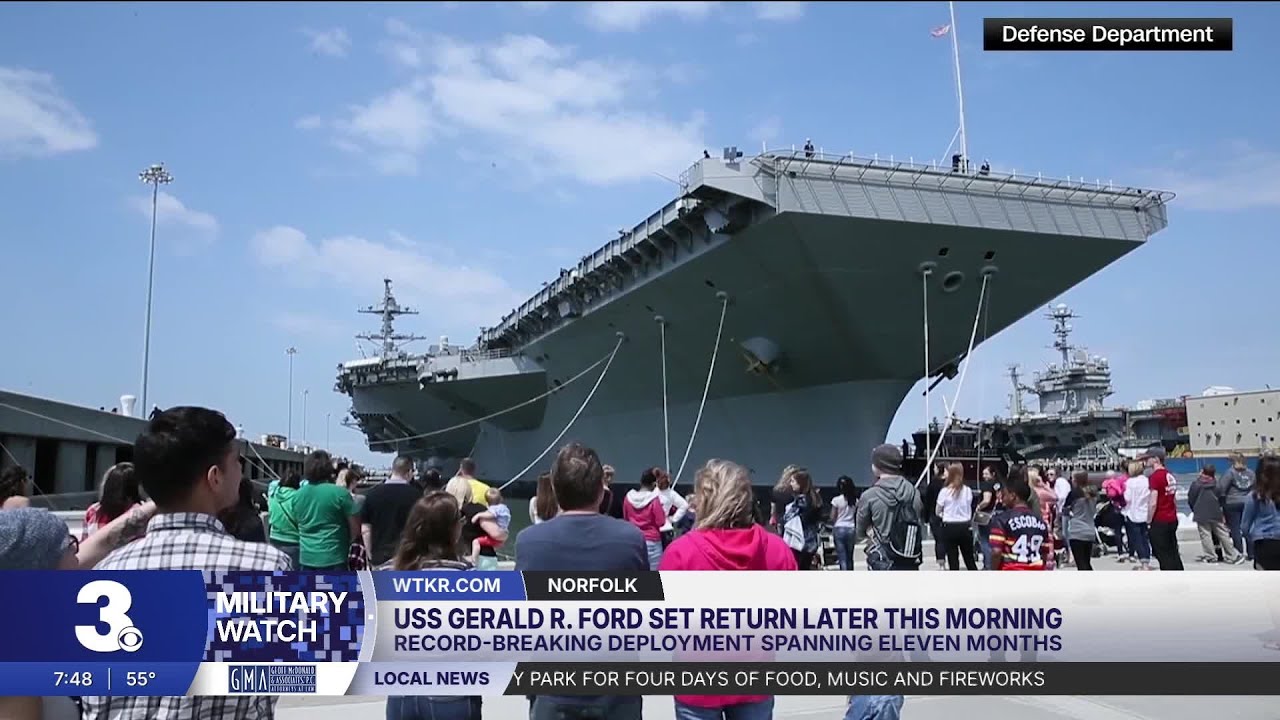 Возвращение эсминца USS Gerald R Ford