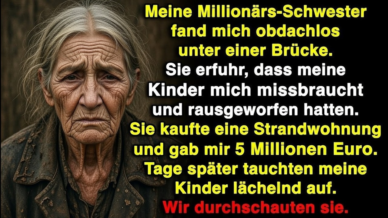 Meine Millionärs-Schwester fand mich obdachlos. Sie gab mir eine Wohnung und 5 Millionen Euro. Doch