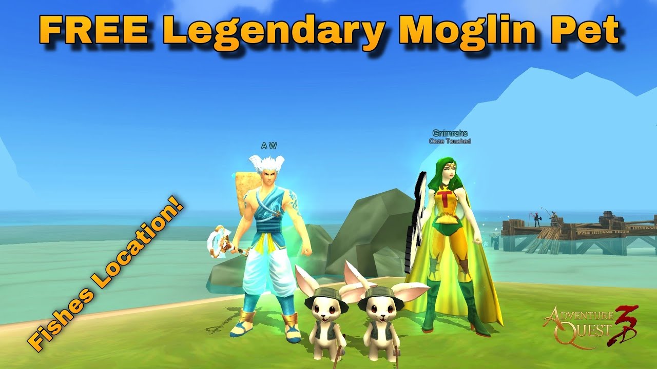 AQ3D FREE Legendary Moglin Pet | Fishes Location & Title!