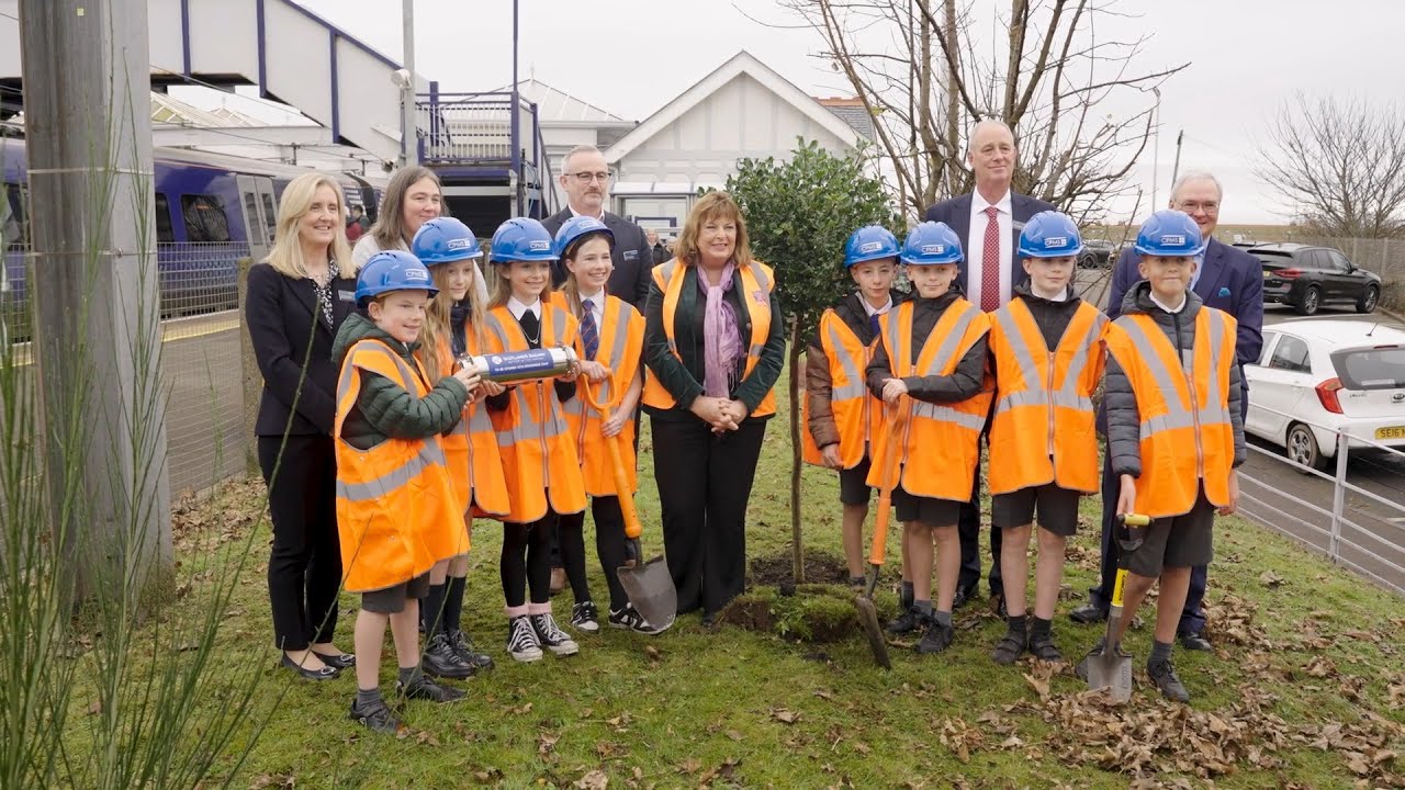 Transport Secretary marks restoration of Troon station