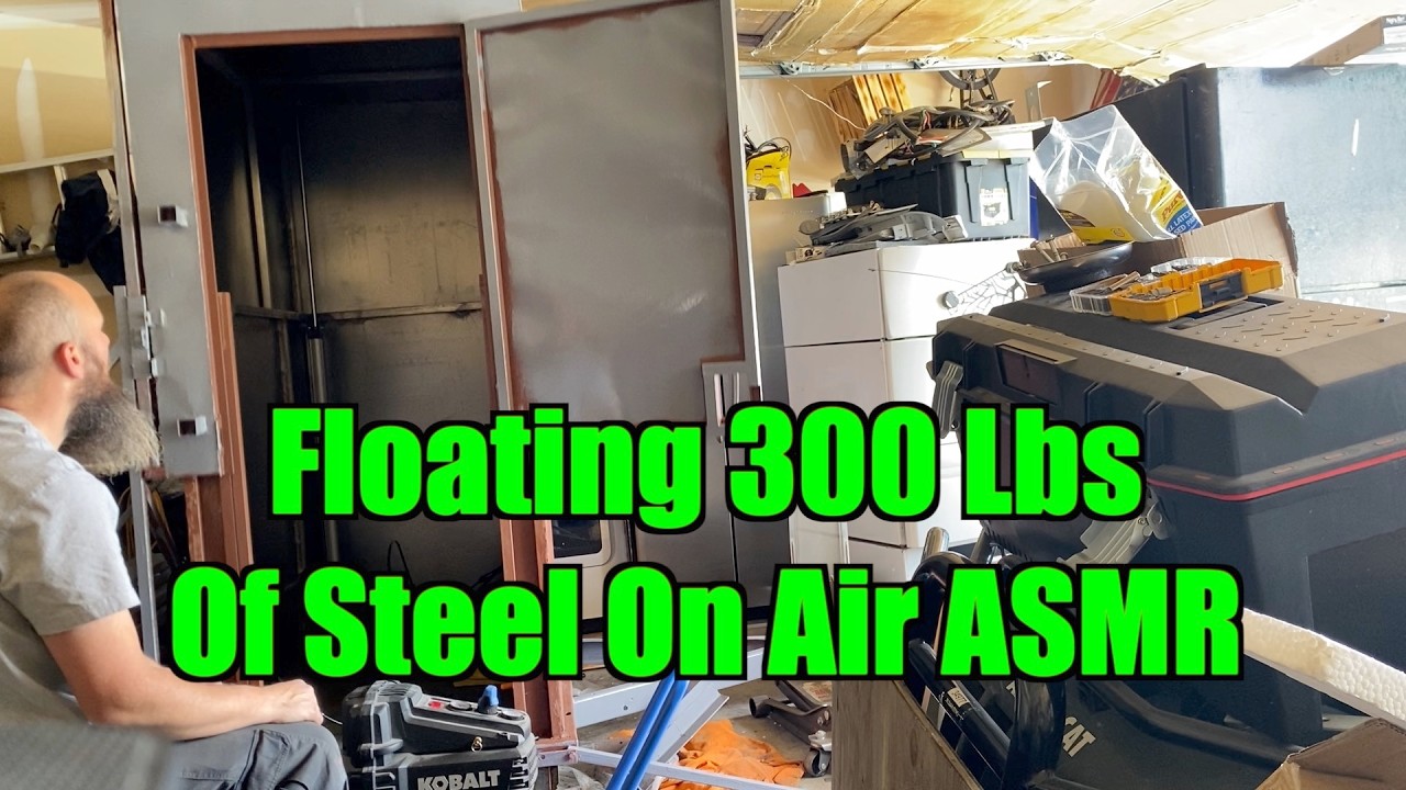 ASMR Air Rams To Lift The Box ASMR Custom Bathroom Camping Trailer Weld Cut Grind Metal Fabrication