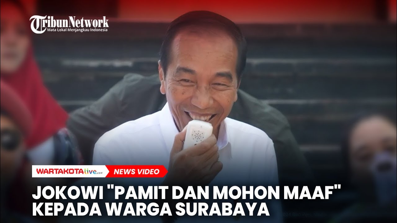 Momen Jokowi “Pamit dan Mohon Maaf” kepada Warga Surabaya di Pasar Soponyono