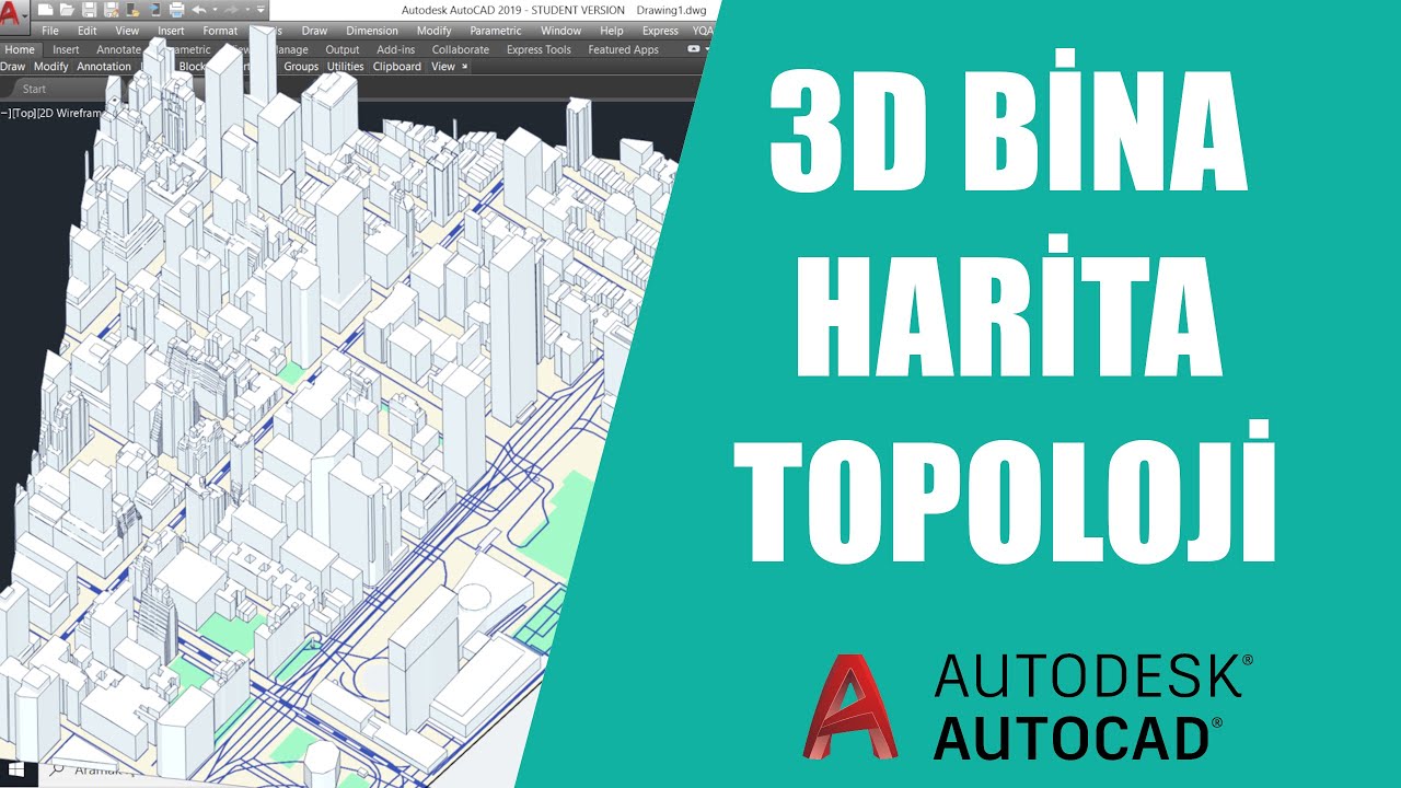 Haritalardaki 3D Bina, Topoloji ve Vaziyet Planını Autocad yada Revit 'e Ekleme | Cadmapper