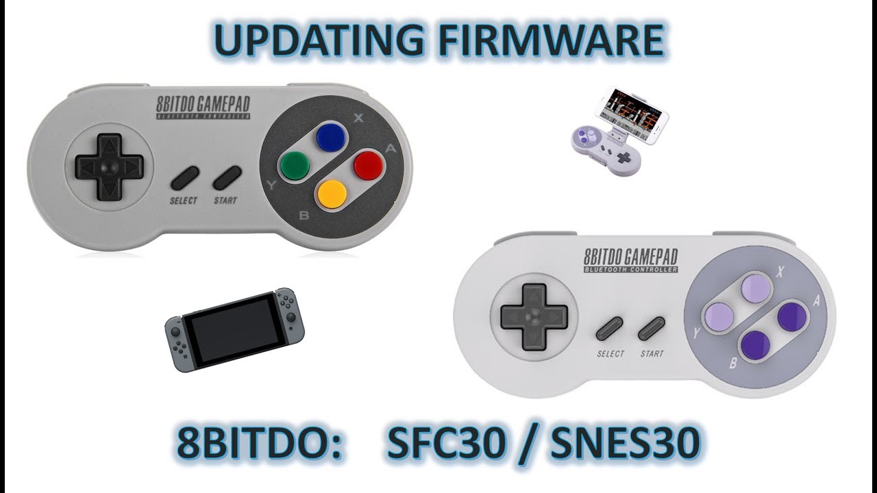 Updating firmware for the 8bitdo SNES30 / SFC30 bluetooth controller