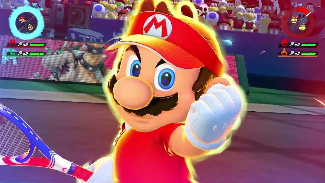 MARIO TENNIS ACES MARIO AND LUIGI VS BOWSER JR AND BOWSER PART 22