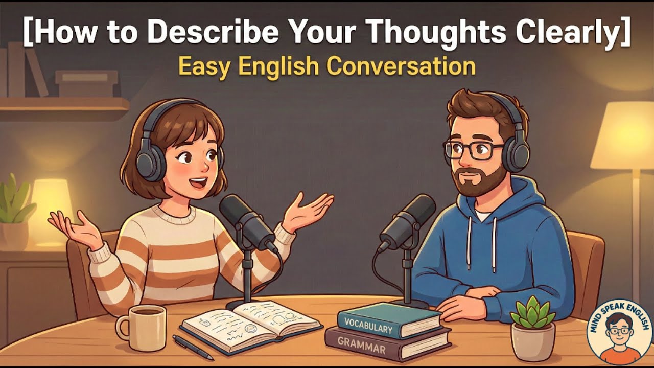 How to Describe Your Thoughts Clearly | English Podcast for Conversation Practice A2–B1