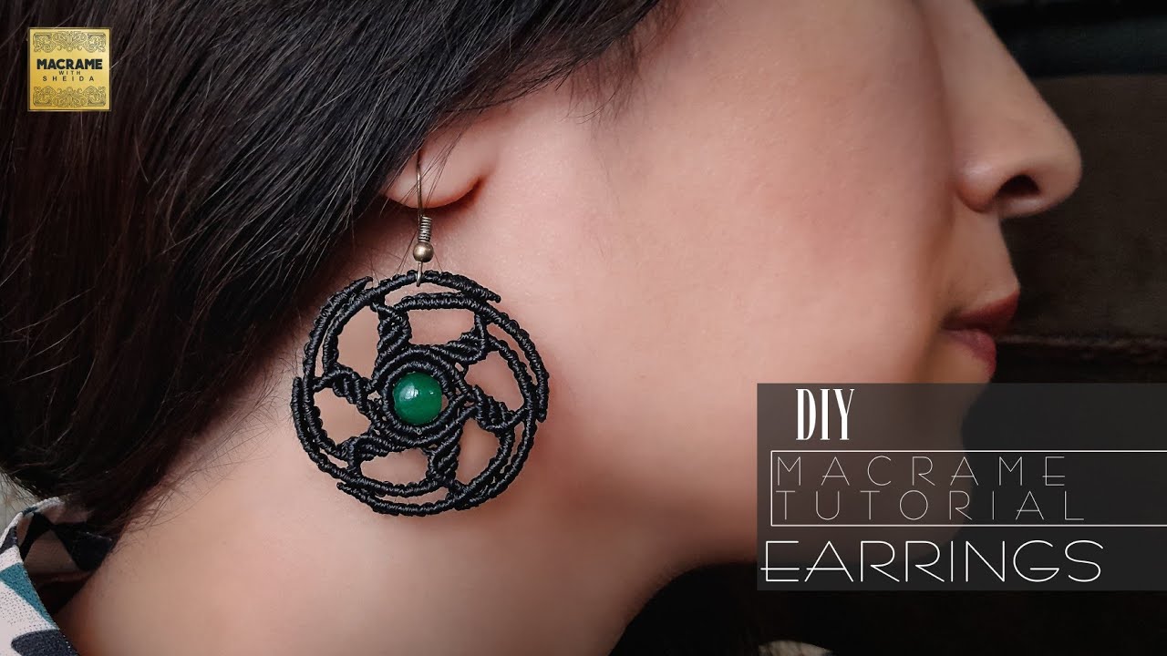 macrame tutorial | New pattern earrings tutorial step by step|diy⤴