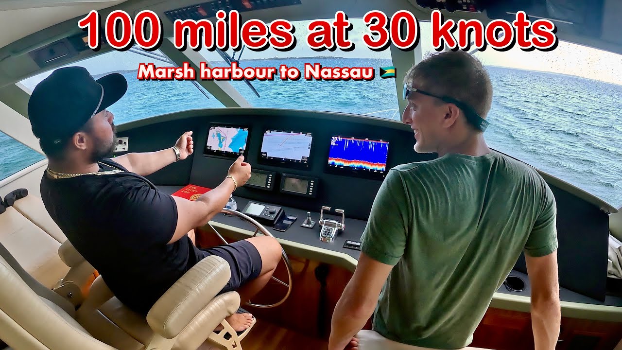 Fast large Viking sport fish yacht adventure: Marsh harbour to Nassau with Gus Intoodeep ￼
