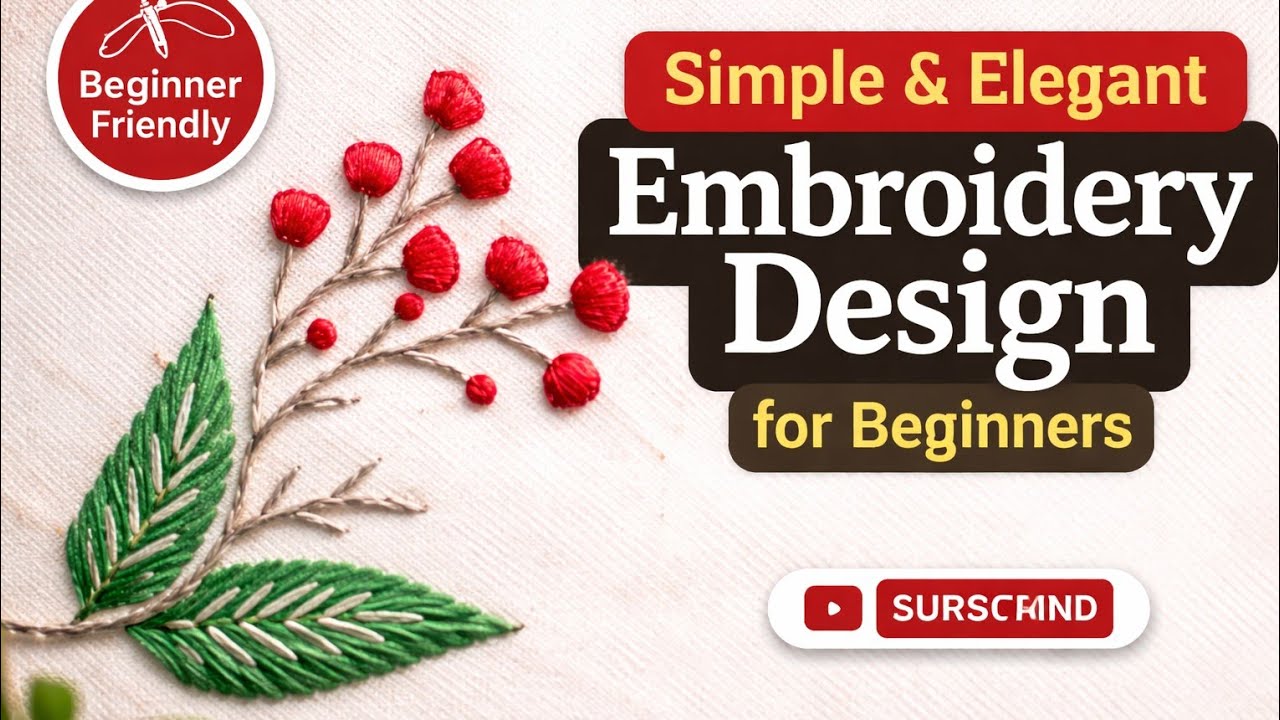 Simple & Elegant Embroidery Design For Beginners 