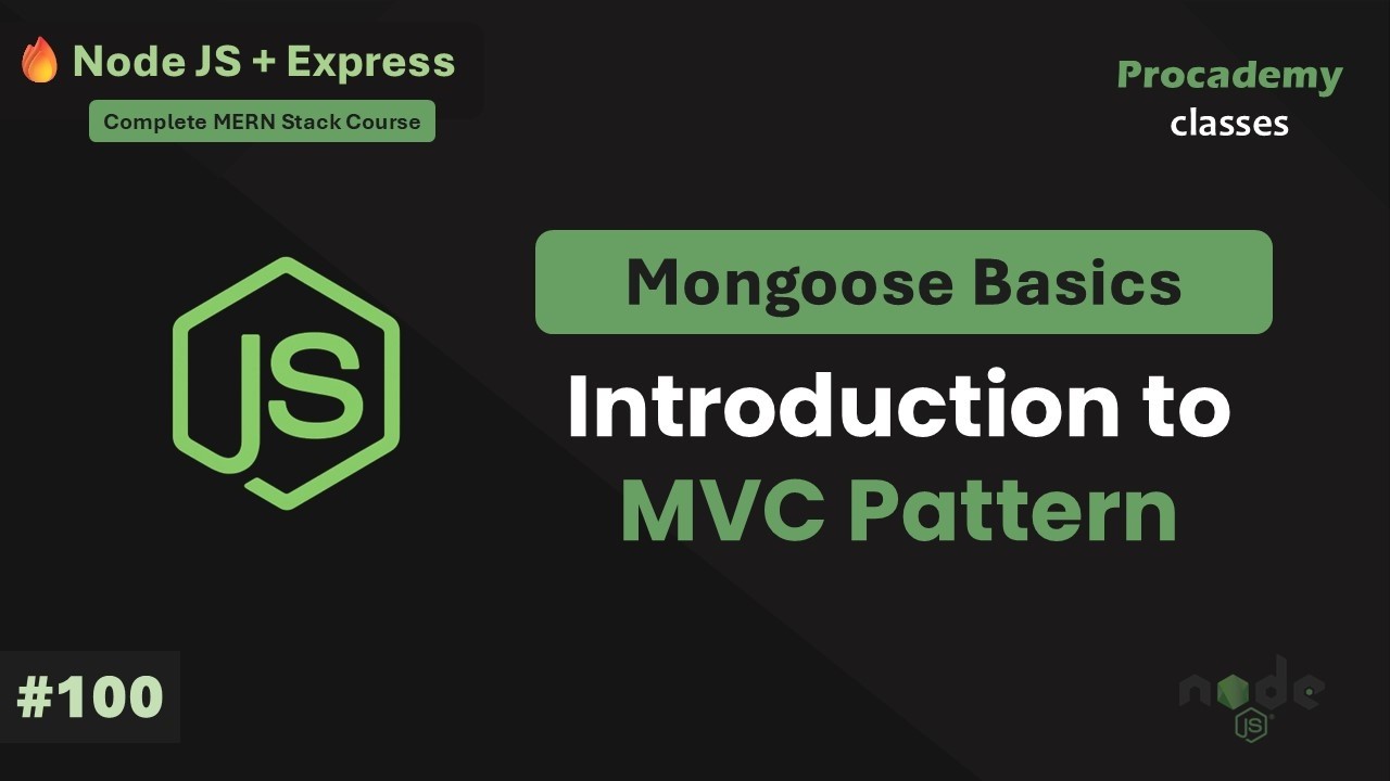 #100 Введение в архитектуру MVC | Полный курс Node JS + Express с MongoDB
