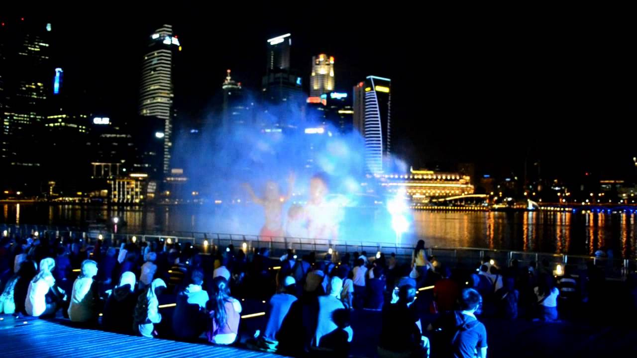 spettacolo marina bay sands -  singapore