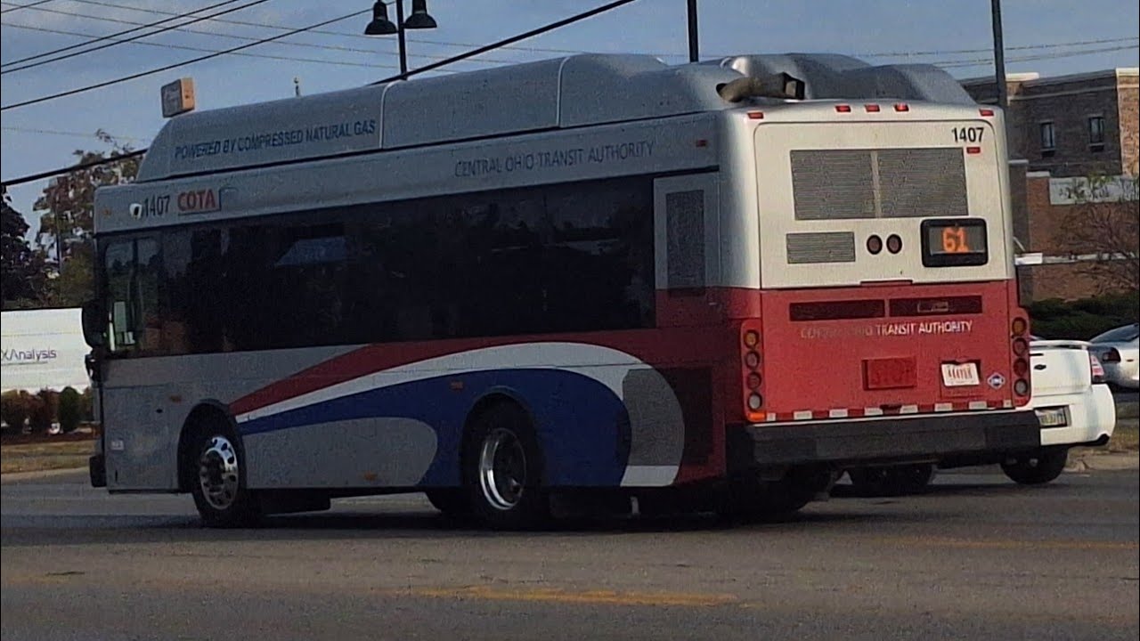 COTA || (Cbus spare)  2014 Gillig 30' CNG || #1407 || 61 Grove city || Express ride