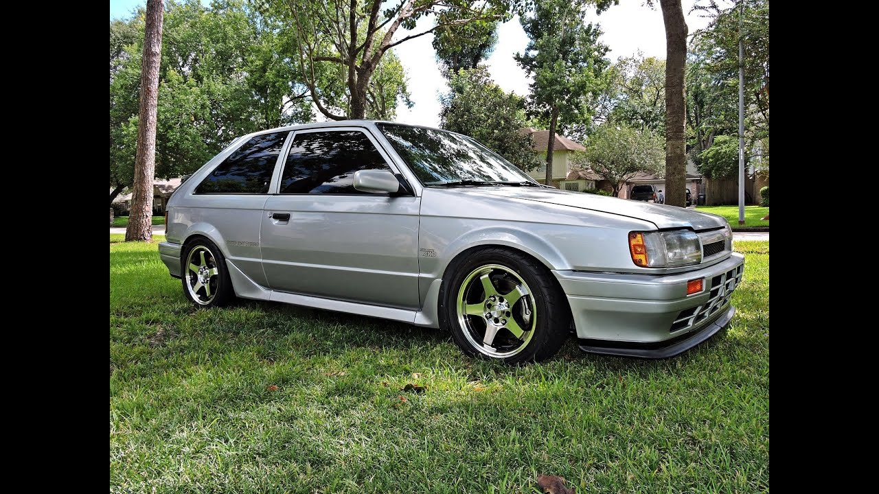 Прогулка на автомобиле Mazda 323 GTX (BF B6T) 1988 года выпуска.
