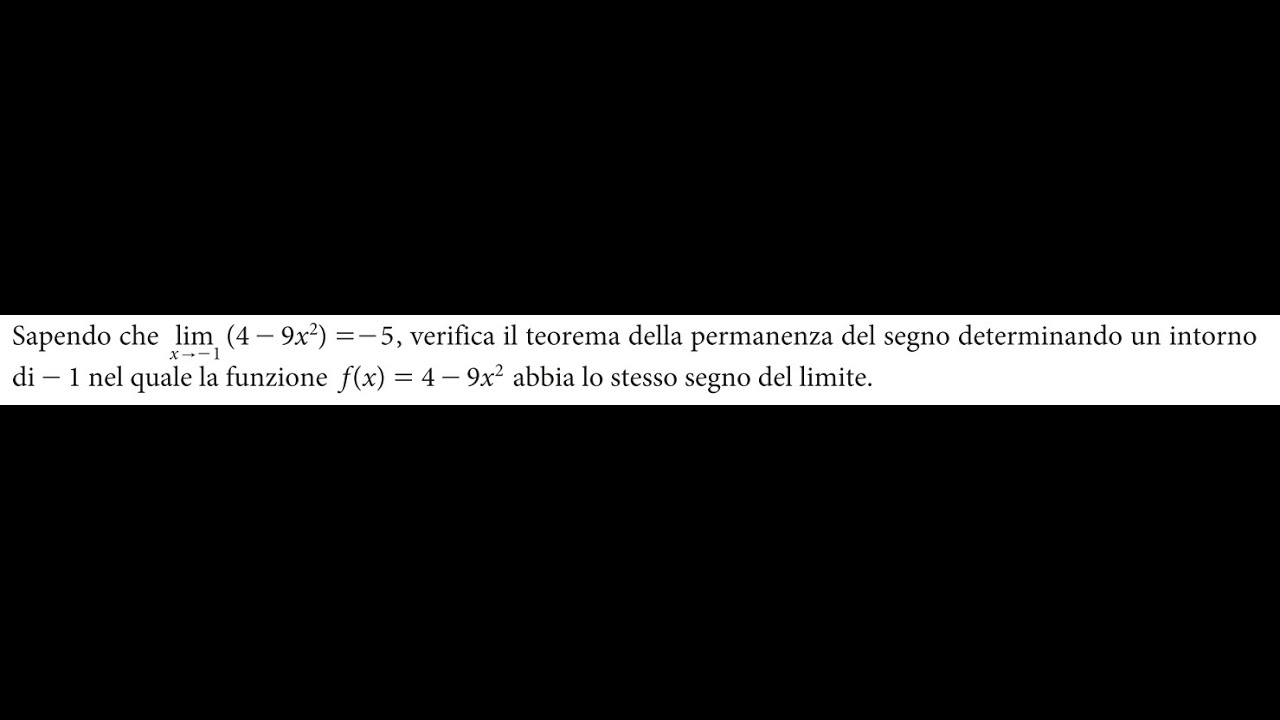 Teorema della permanenza del segno, Teorema del confronto, asintoti e parametri