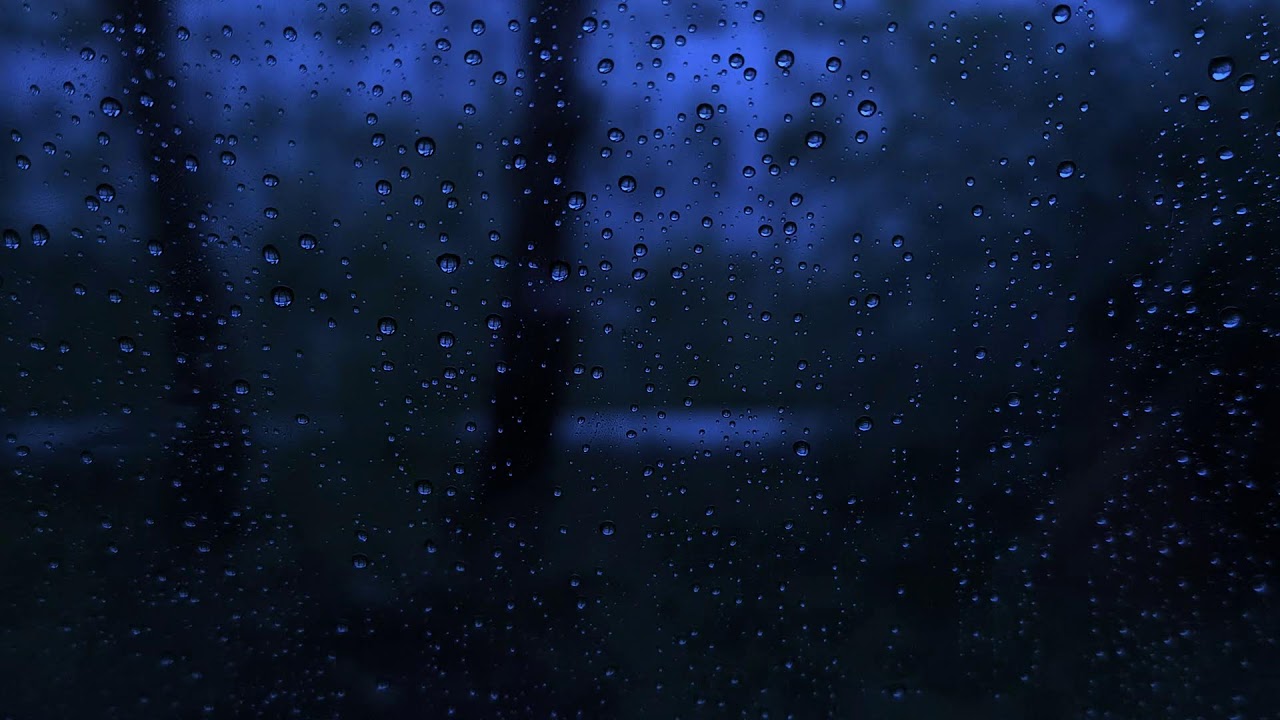Live 24/7 - Rain Sounds & Rain On Window with for Deep Sleep 🌩️ Dark Screen Rain for Sleep, Study