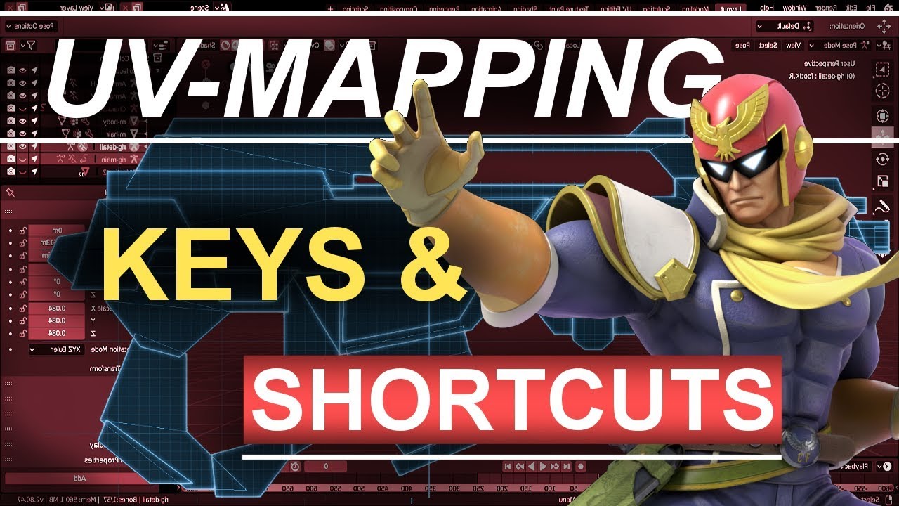Blender 2.8 : UV-Mapping Controls & Shortcuts (IN 4 MINUTES!)