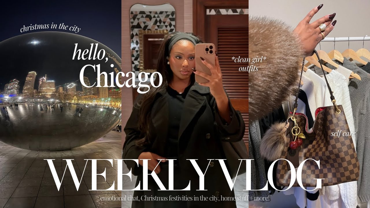 VLOG ❥ life lately.. it’s been hard! 'Clean Girl' routine, home life + Christmas in the city 🌲