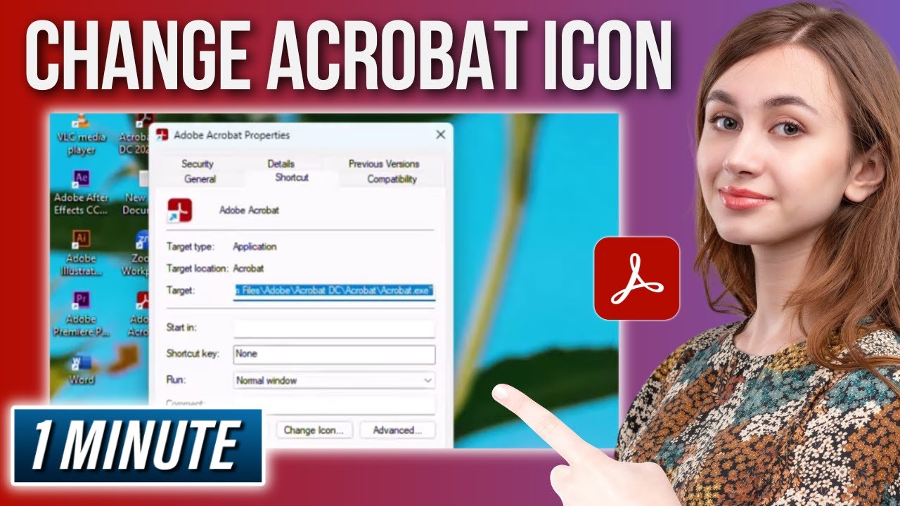 How to Change icon Adobe Acrobat
