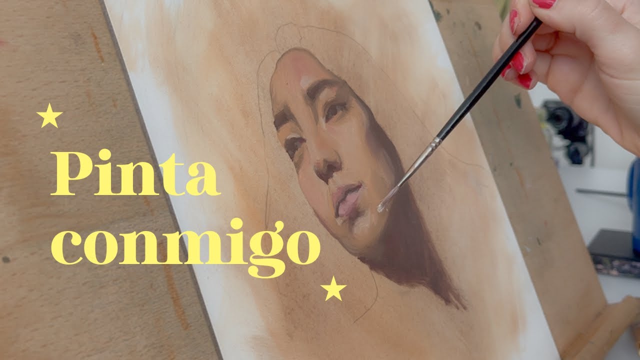 Pinta conmigo un retrato al óleo | Time lapse relajante