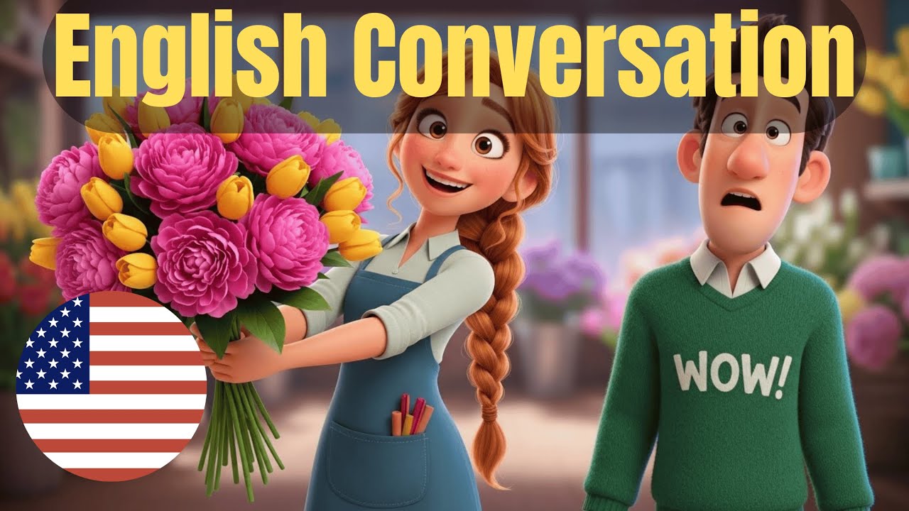 A Complete English Conversation at the Flower Shop | Real Life English
