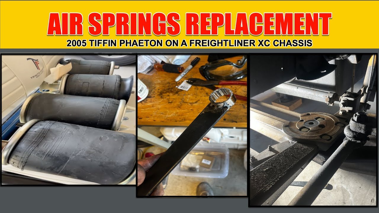 Replace Air Springs on 2005 Tiffin Phaeton Motorhome – Custom Wrench Trick!