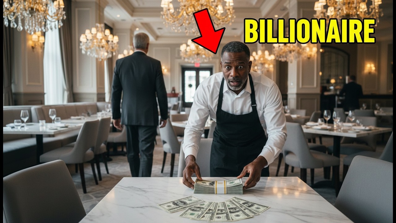 Billionaire Accidentally Leaves $5,000 on the Table   The Poor Waiter Did What No One Expected