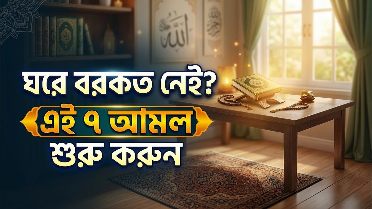 ঘরে বরকত আনার ৭টি আমল | কুরআন ও হাদিসে প্রমাণিত | প্রতিটি মুসলিমের জানা জরুরি #islamicvideo #ইসলামিক