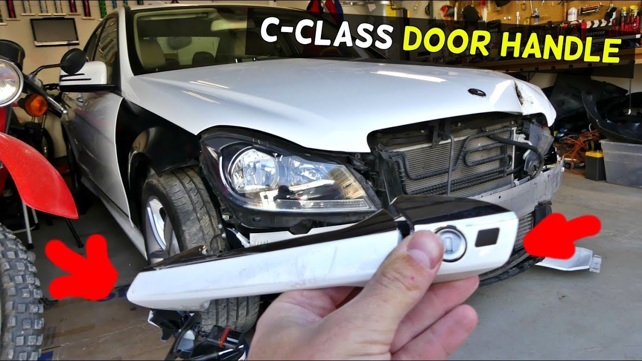 MERCEDES W204 EXTERIOR DOOR HANDLE REMOVAL REPLACEMENT C250 C300 C350 C200 C220