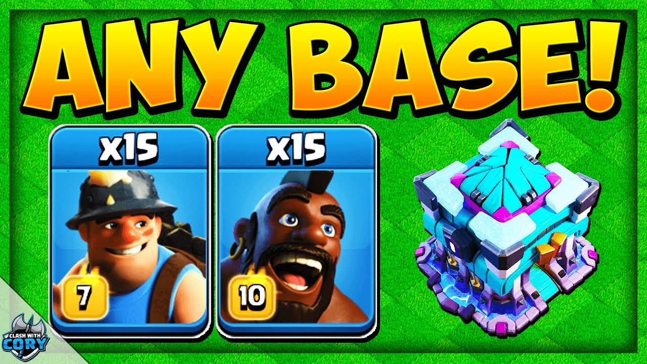 NO BASE IS SAFE from HYBRID ATTACK at TH13! Town Hall 13 Queen Charge Miner Hog Hybrid Strategy