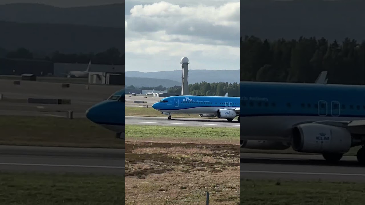 KL1204 OSL-AMS takeoff 24. May Boeing 737-800 #aviation #planespotting