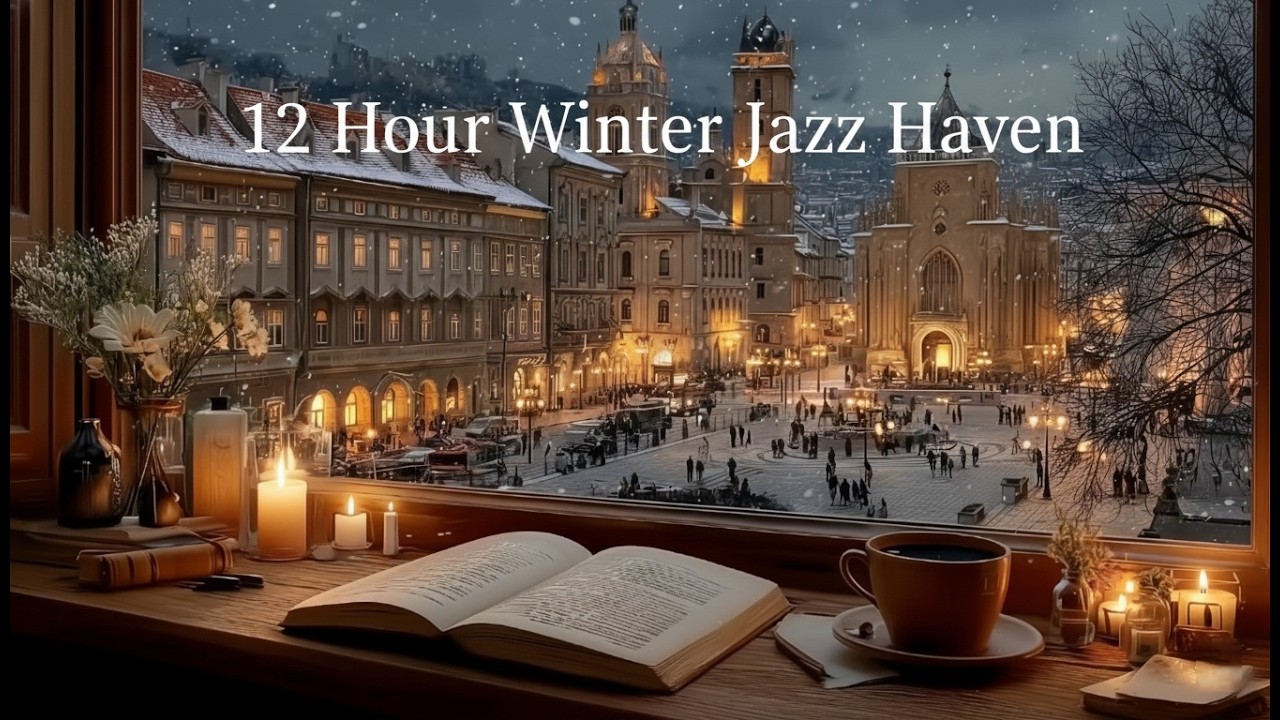 Зимнее Jazz Убежище ❄️ Камин и Снежные Ночи · Мягкое Фортепиано для Сна и Концентрации | 4K