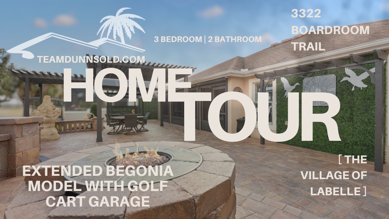 Tour This Home in The Villages, FL with Inviting Outdoor Space and Golf & Water Views.