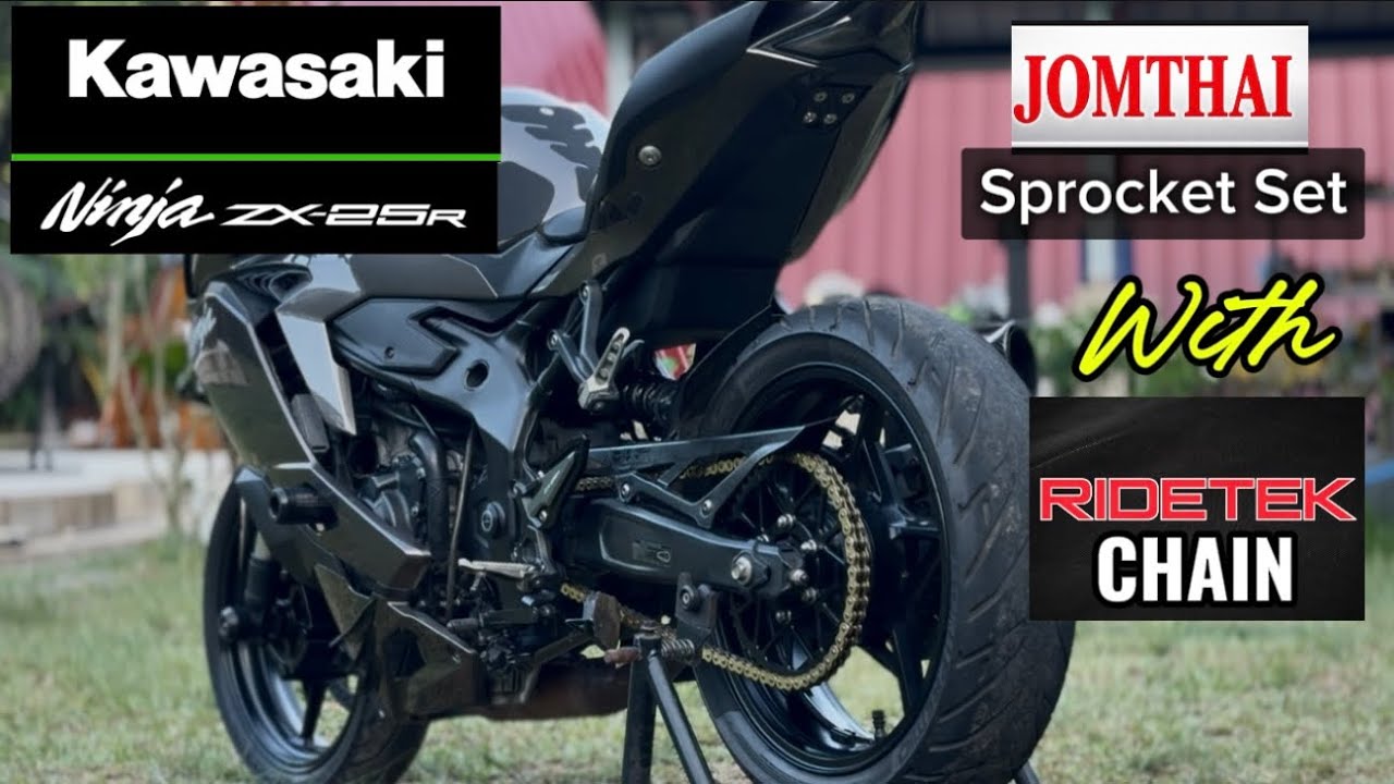 Jomthai Sprocket Set with Ridetek Chain for Zx25r 