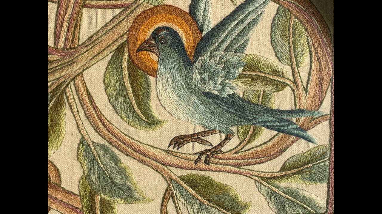 Sunday Antique Crewel Work Collection Video #13 - Flight of Icarus 1890