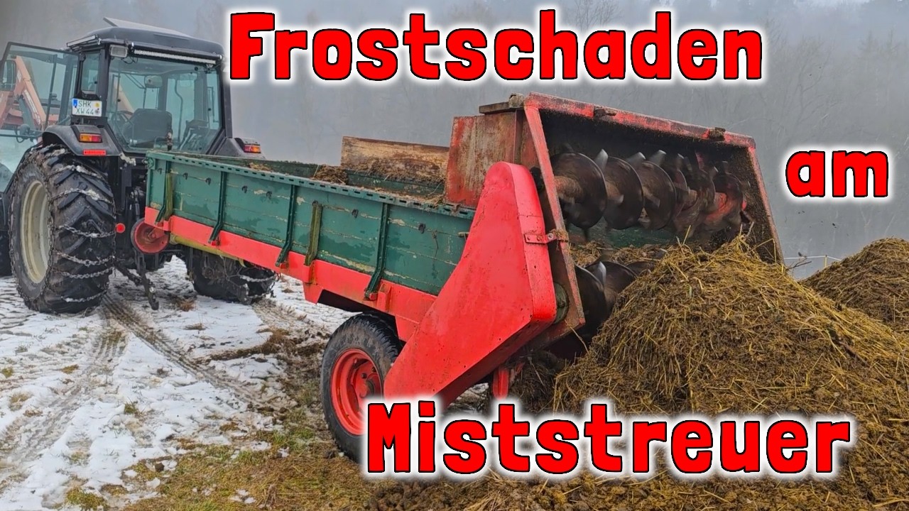 Frostschaden am Miststreuer – Kratzboden komplett zerlegt!