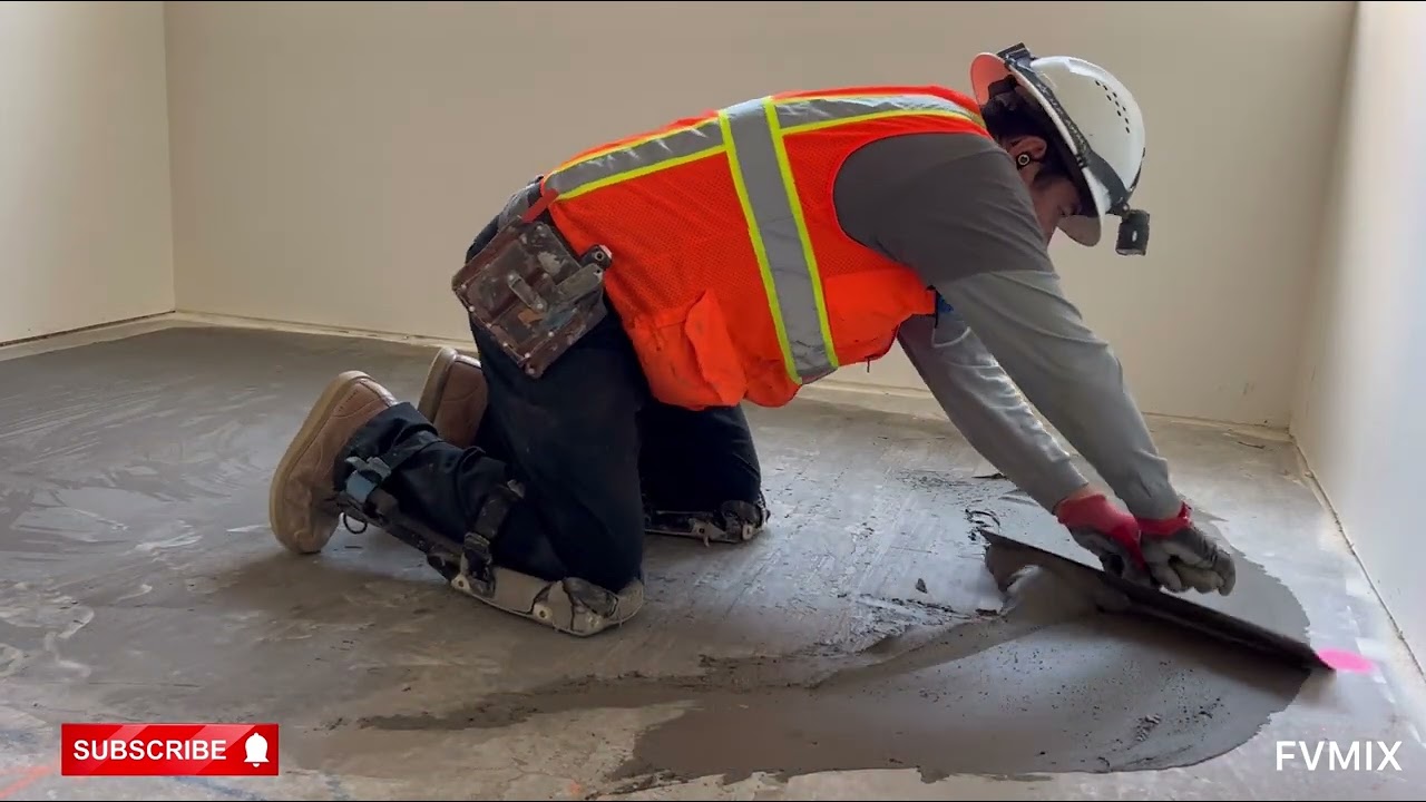 Leveling the room with cement planipatch