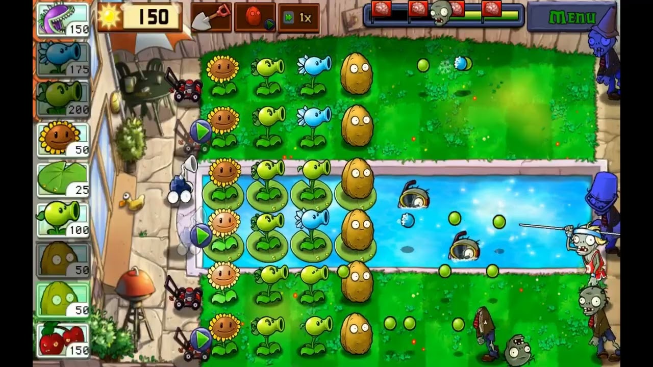 PvZ Pt24: world one plants.