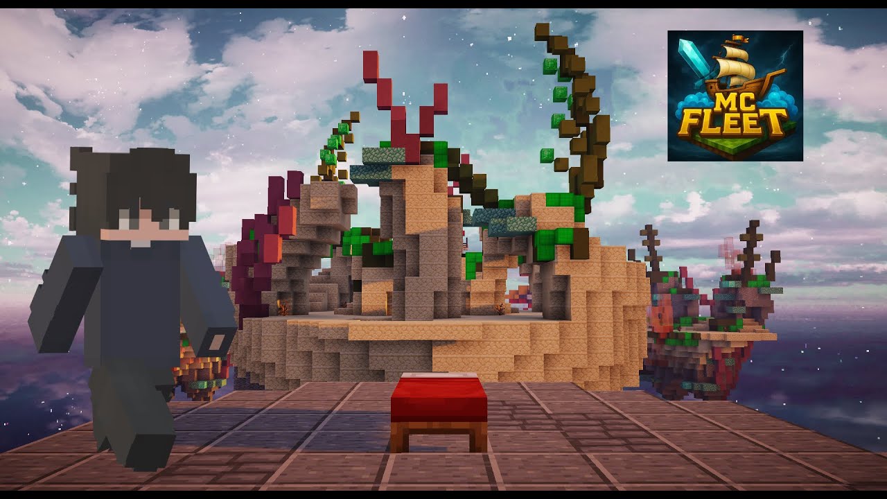 Playing bedwars in gamerfleet server mcfleet