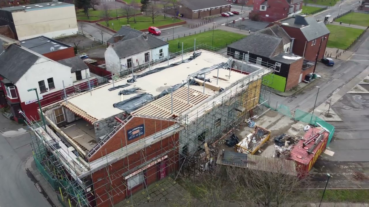 Old commercial Pub refurb.     (slaggy island ) south bank DJI mini2. Update on build  (pt 2 )